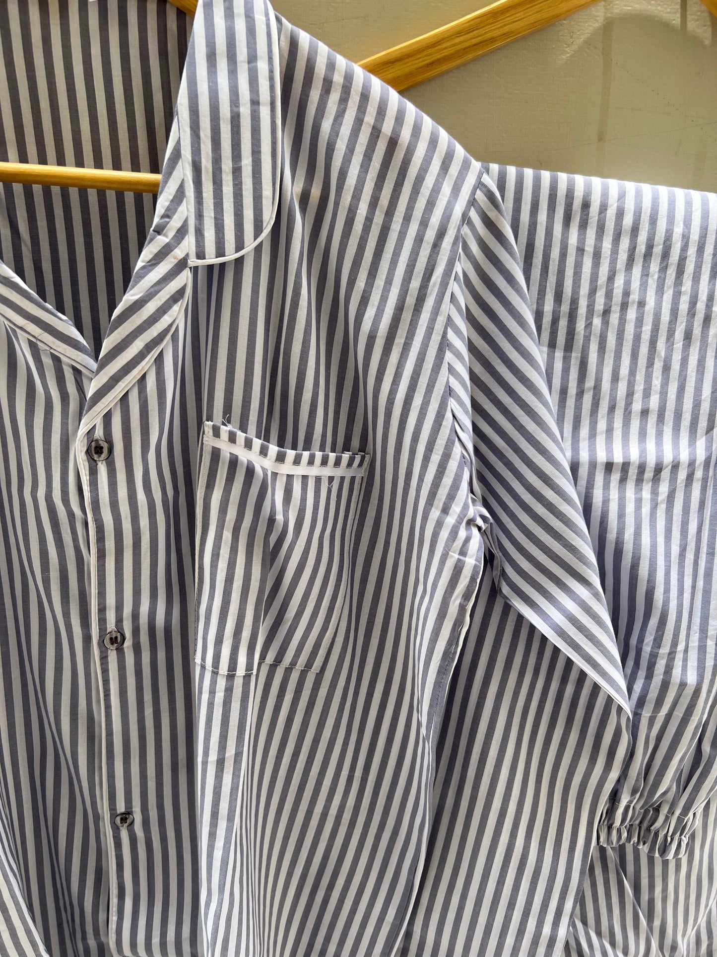Grey stripes cotton pj suit