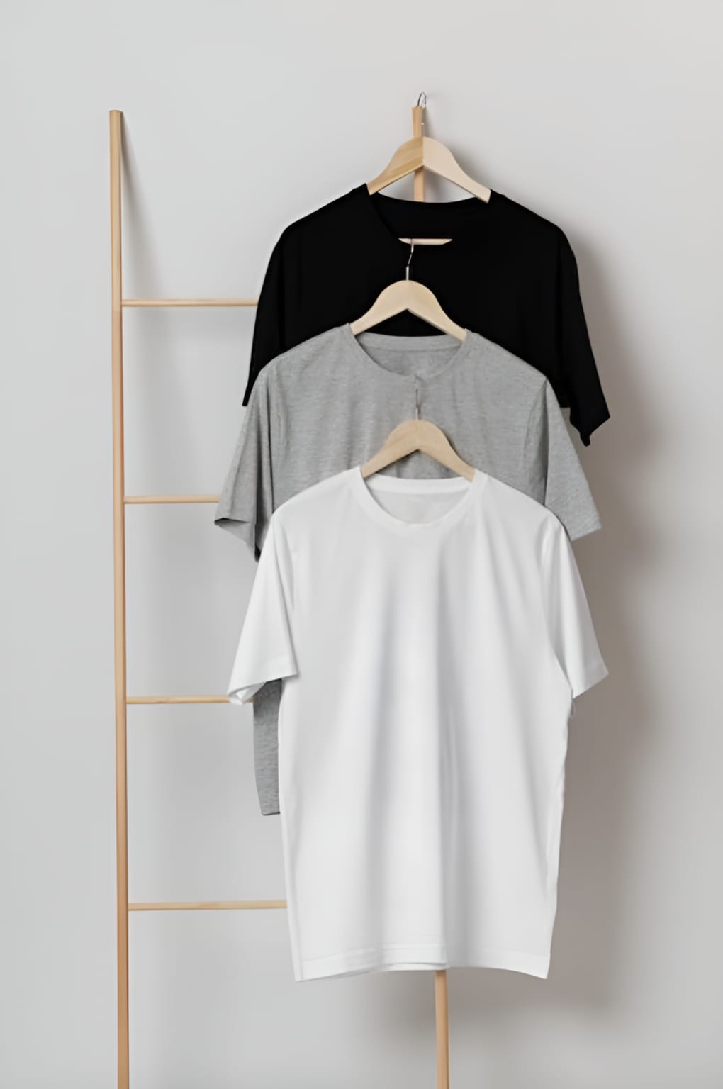 Pack of three plain t-shirts ( black - white - grey)
