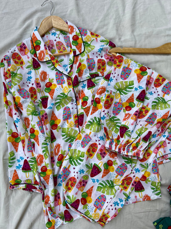 Popsicles summer linen pj suit