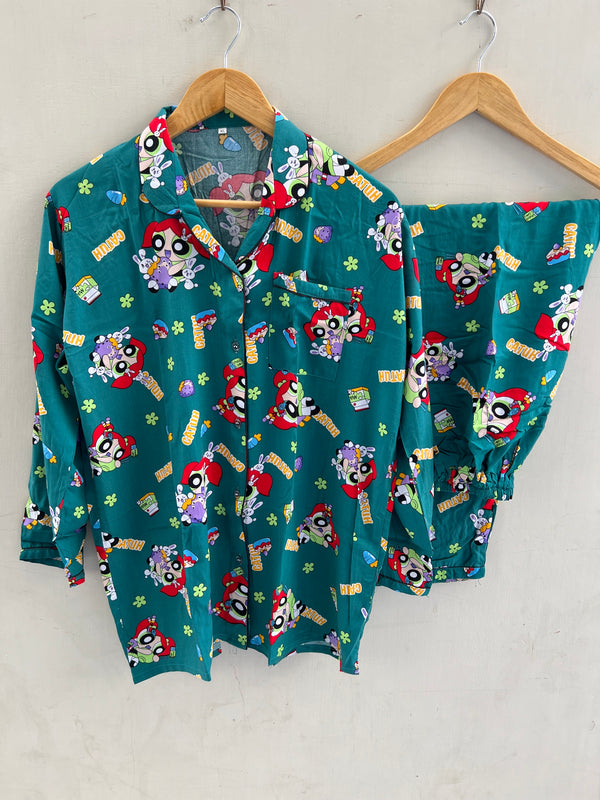 The Powerpuff girls summer linen pj suit