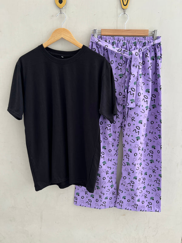 Alphabets plazo t-shirt set