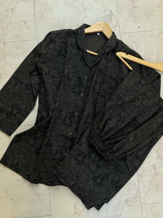 Dark grey cotton pj suit