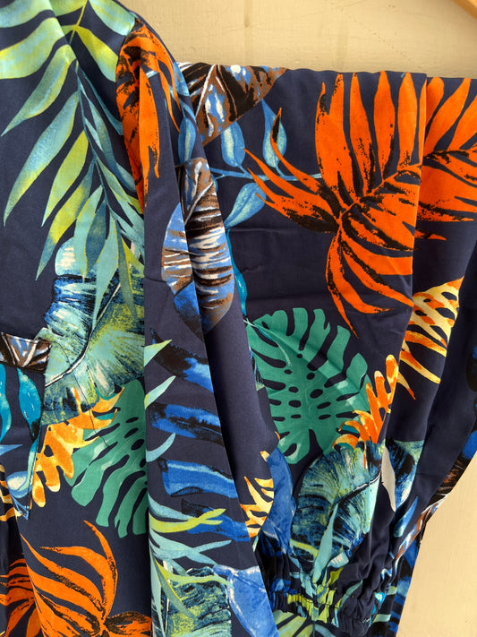 Jumbo leaves summer linen pj suit