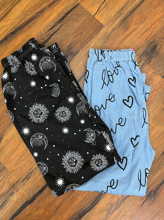 Pack of two cotton jersey trousers ( blue- black)