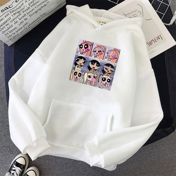 White Powerpuff girls kangro hoodie