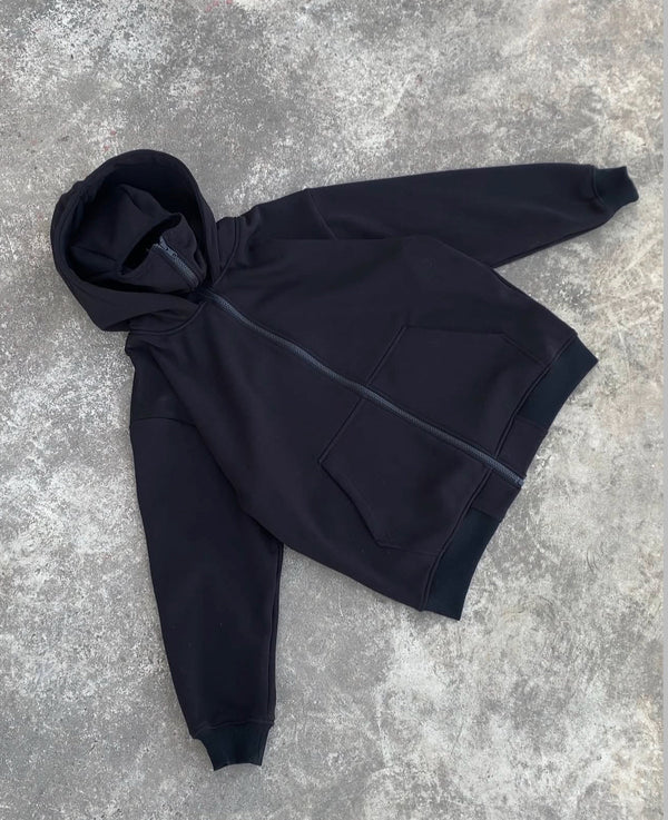 Black ninja zipper hoodie