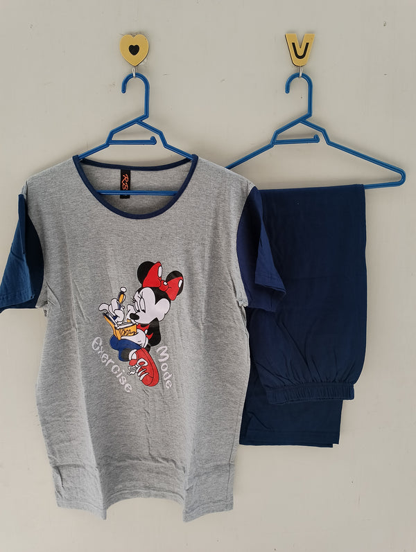 Blue minnie mouse cotton jersey nightsuit