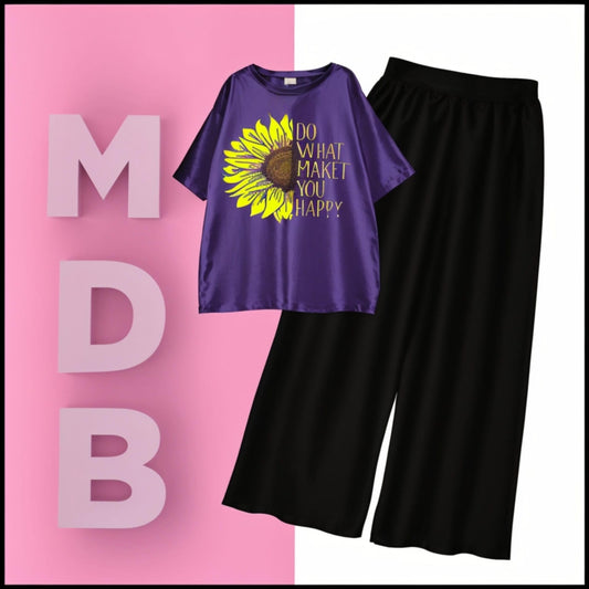 Purple do what with flapper trouser tracksuit