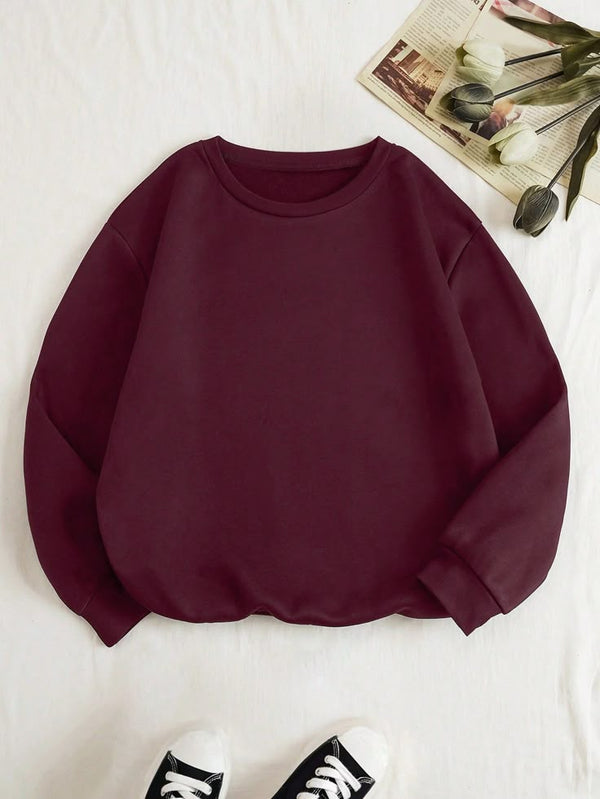 Maroon plain sweatshirt