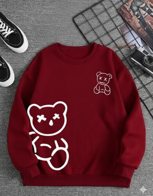 Bear sweatshirt Maroon