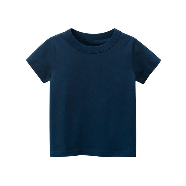 Navy blue plain t-shirt for kids
