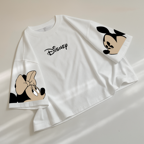 White disney oversize drop shoulder t-shirt