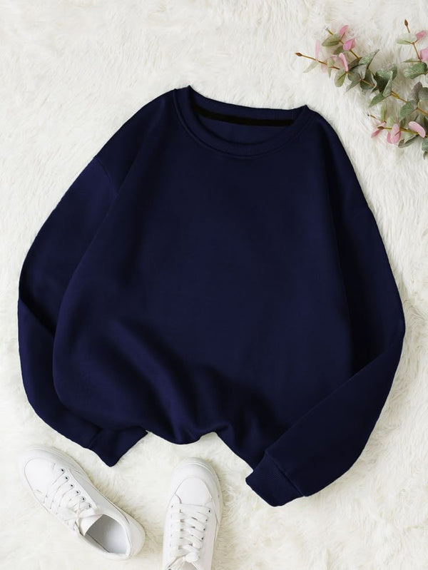 Navy blue plain sweatshirt