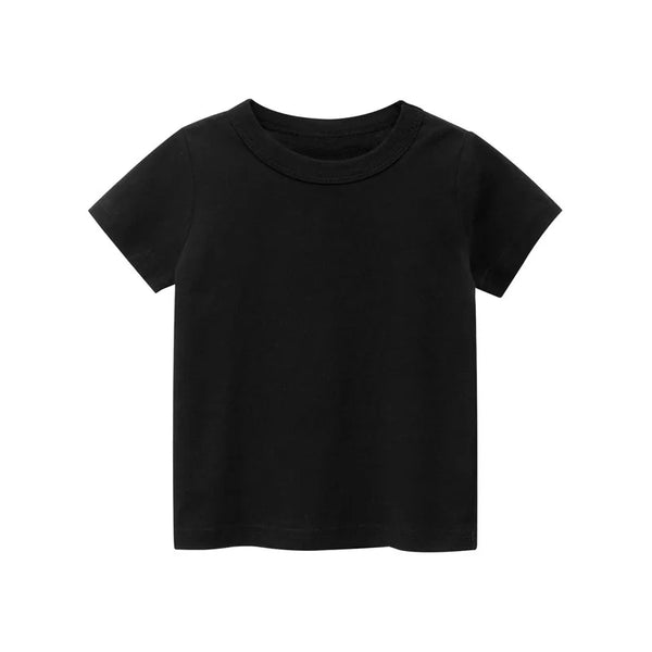 Black plain t-shirt for kids