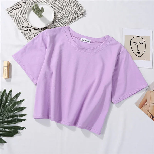 Lilac crop t-shirt