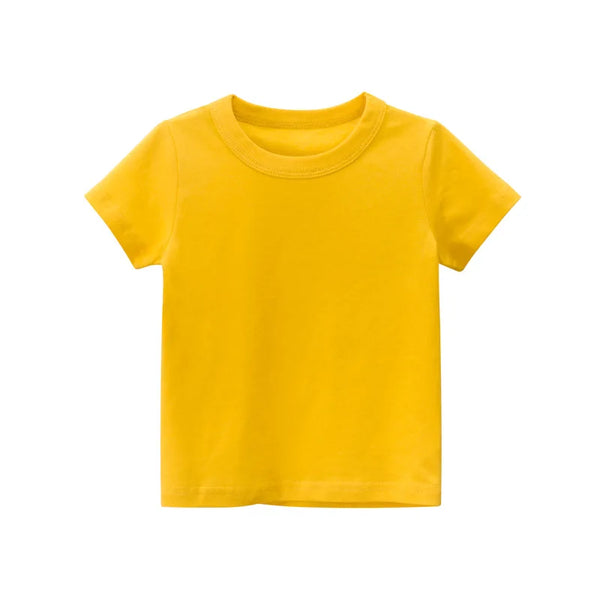 Yellow plain t-shirt for kids