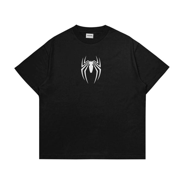 Black spider oversize drop shoulder t-shirt