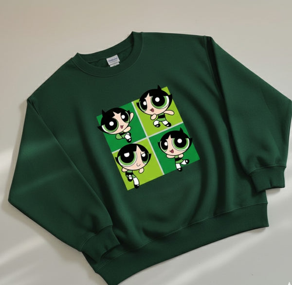 Green buttercup sweatshirt