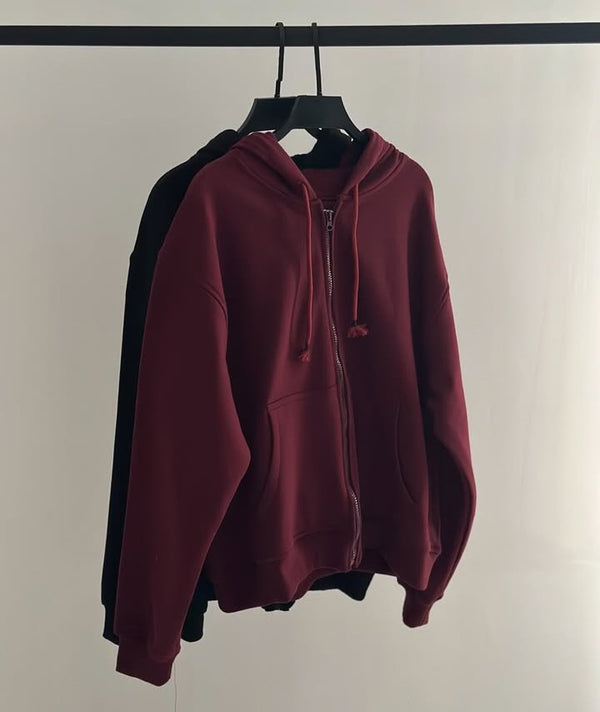 Maroon zipper hoodie