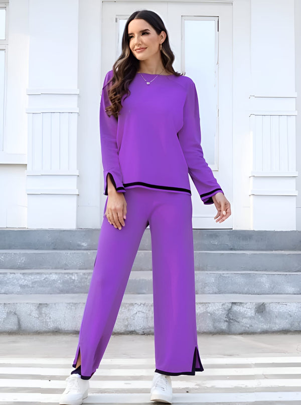 Purple fleece coord set