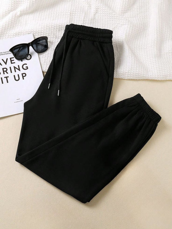 Winters black fleece sweatpants