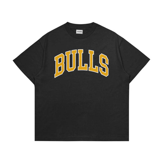 Black bulls oversize drop shoulder t-shirt