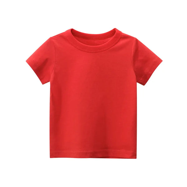 Red plain t-shirt for kids