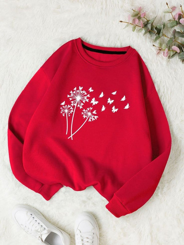 Red snowflakes sweatshirt