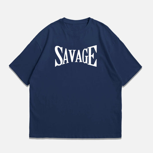 Blue savage oversize drop shoulder t-shirt
