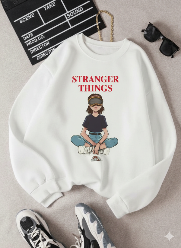 Stranger things sweatshirt white