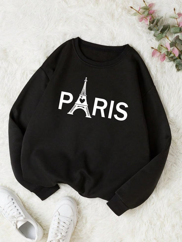 Black Paris sweatshirt