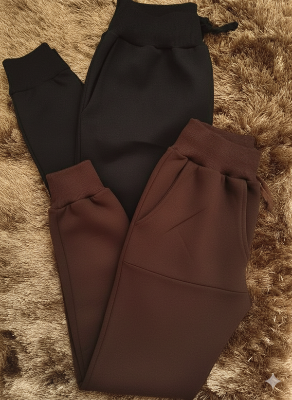 Pack of two basic trouser (black - brown)