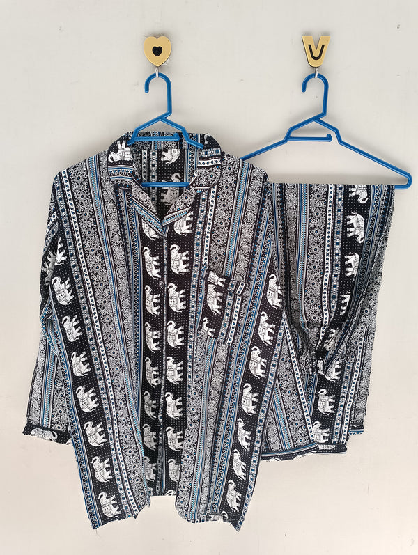 Elephants linen pj suit