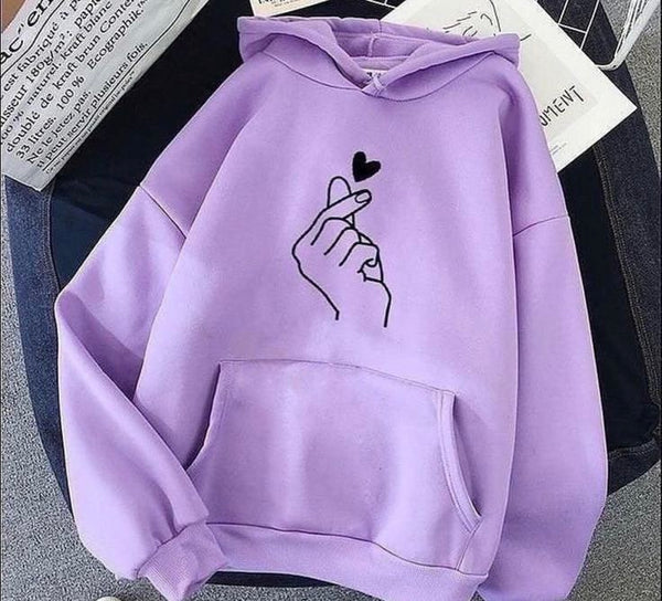 Lilac love charm kangro hoodie