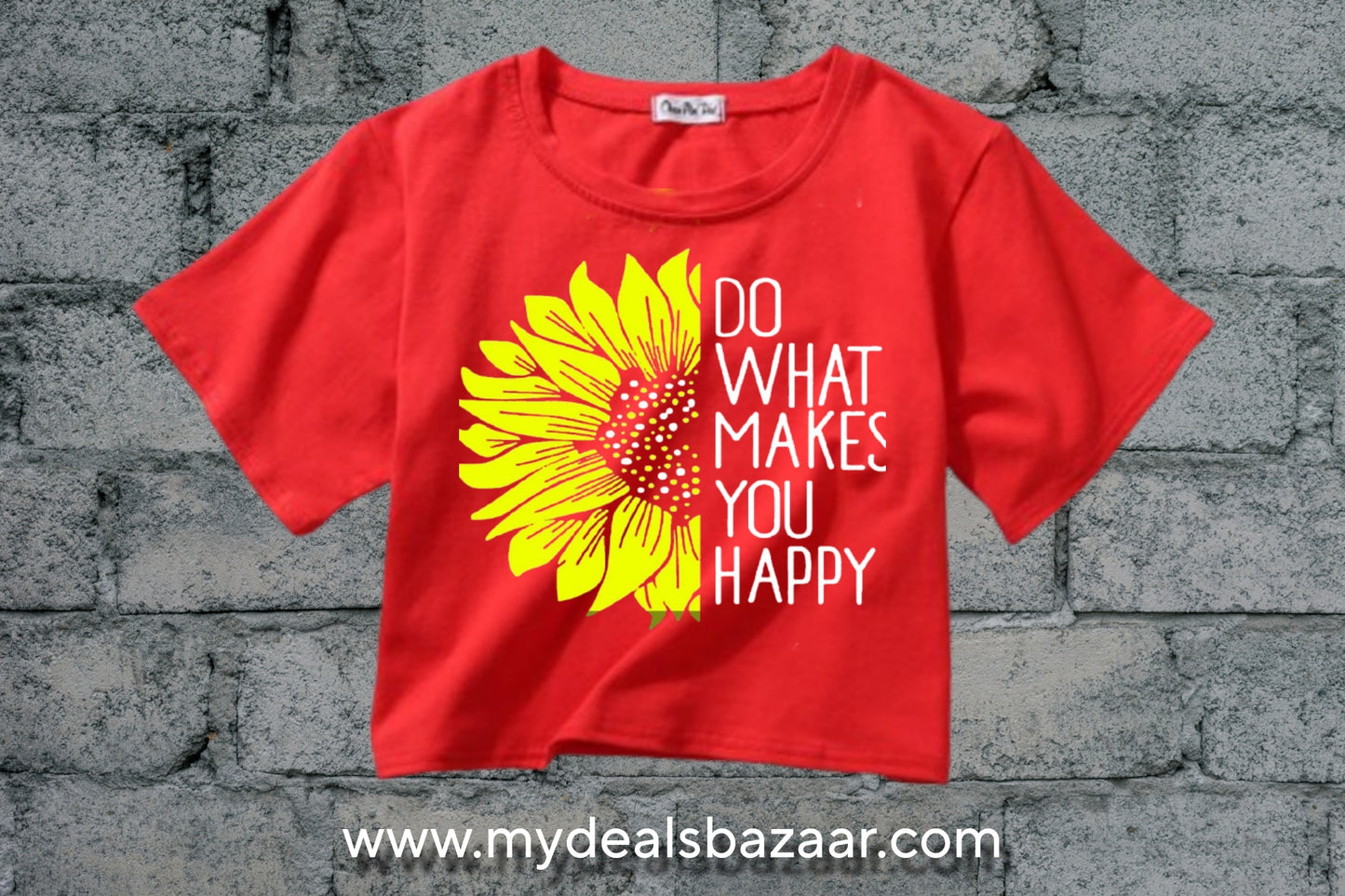 Red do what crop t-shirt