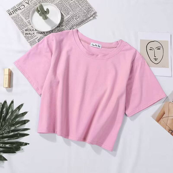 Pink crop t-shirt
