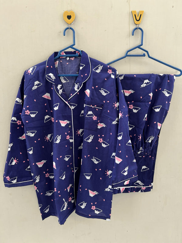 Purple mountains cotton pj suit