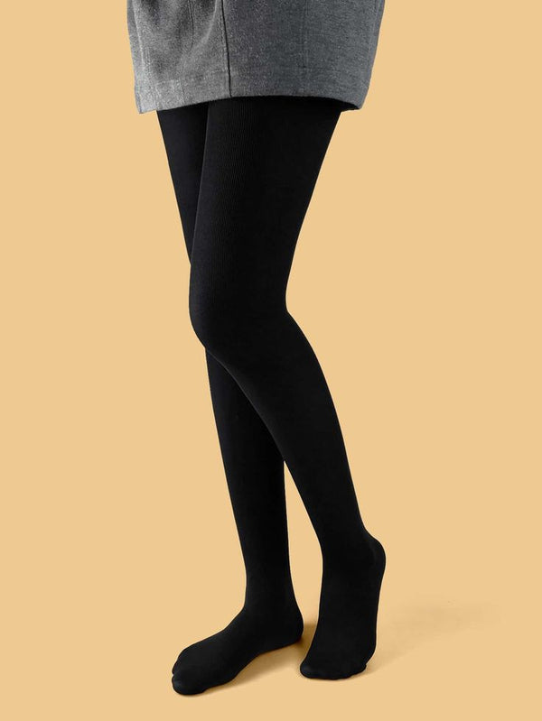 Black opaque stockings