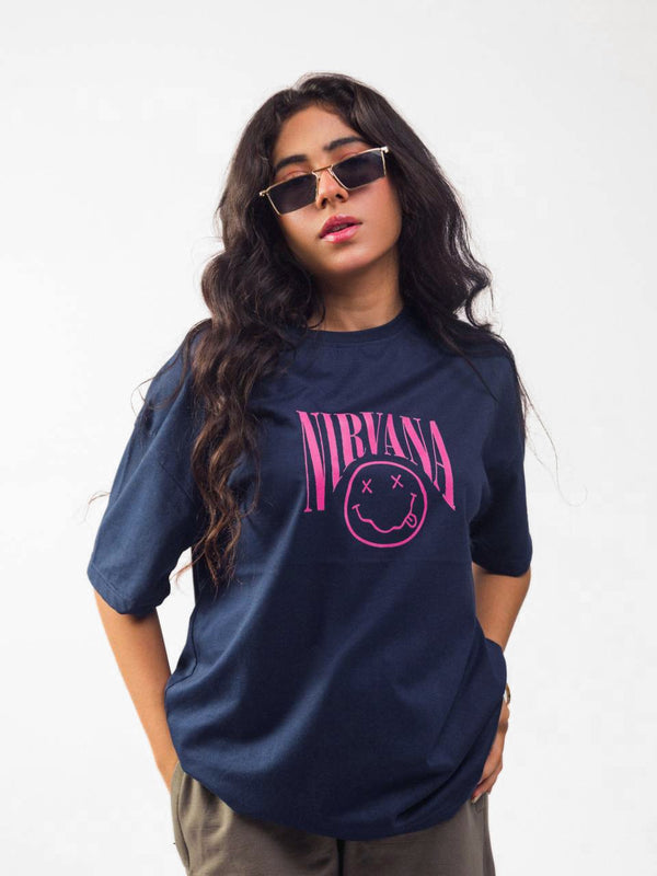 Blue Nirvana oversize drop shoulder t-shirt