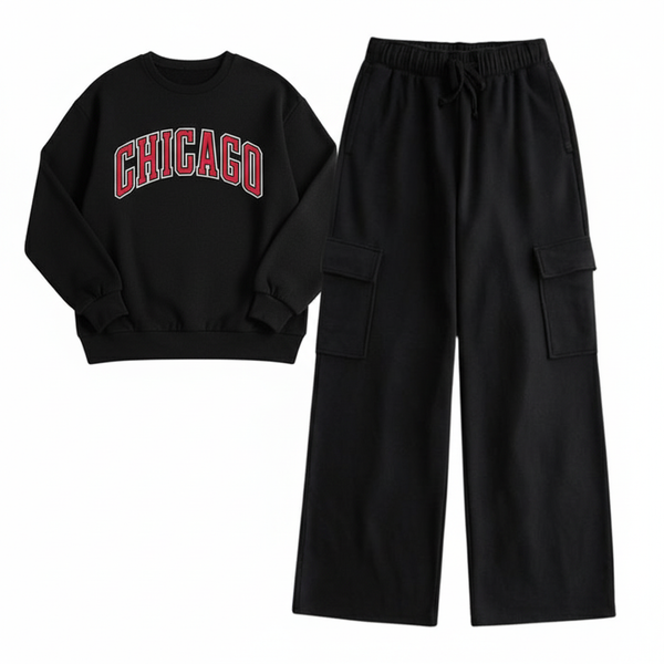 Chicago sweatshirt with cargo trouser