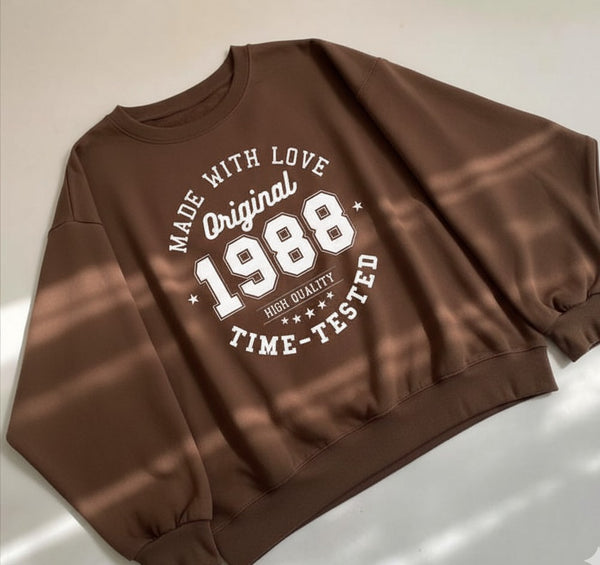 Brown 1988 sweatshirt