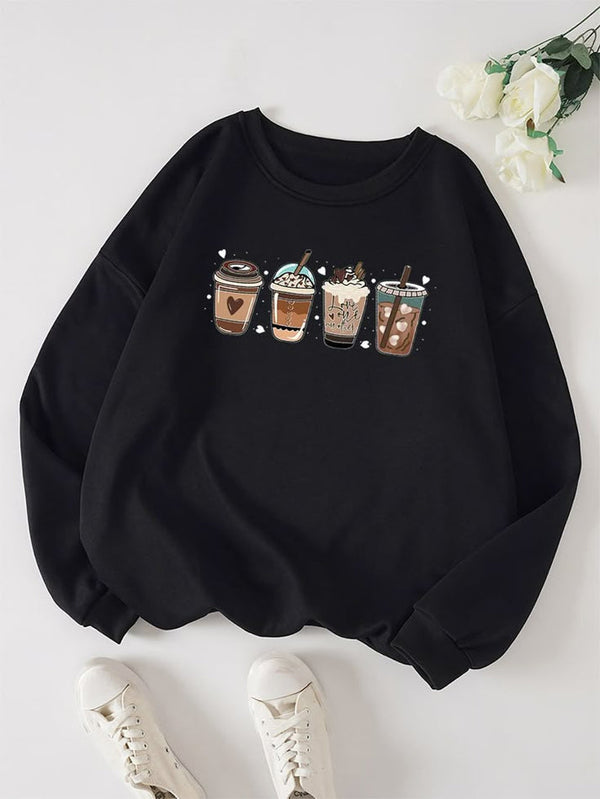 Black cold coffee sweatshirt