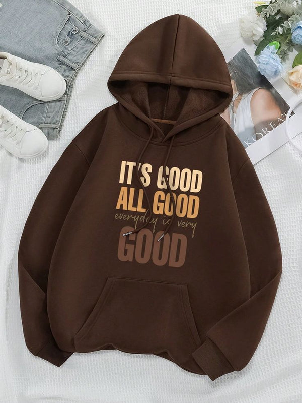 Brown All good kangro hoodie