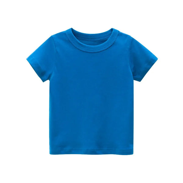 Royal blue plain t-shirt for kids