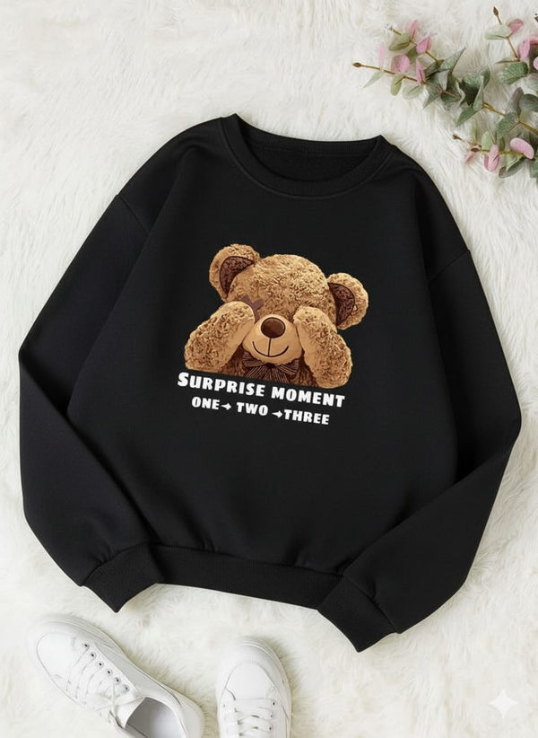 Black surprise moment sweatshirt