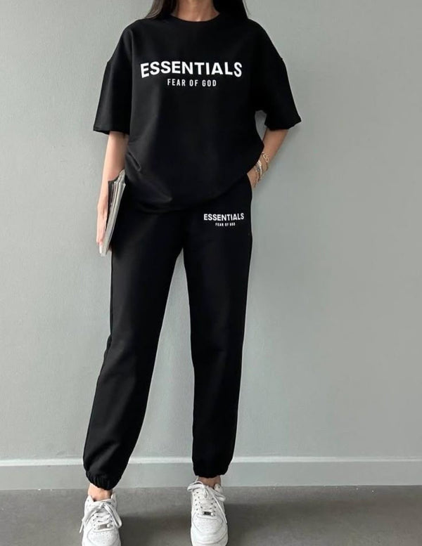 Black essentials summers tracksuit