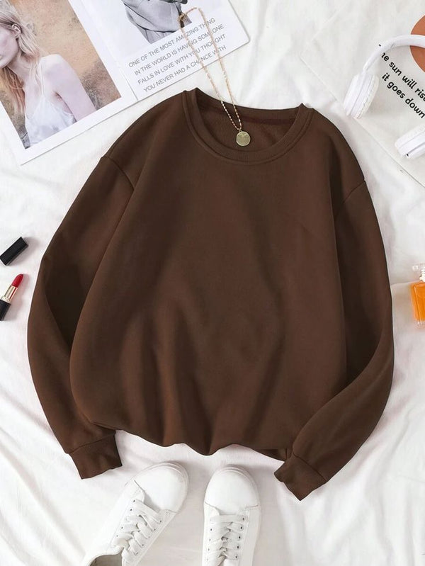 Brown plain sweatshirt