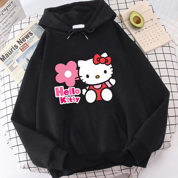 Black hello kitty kangro hoodie