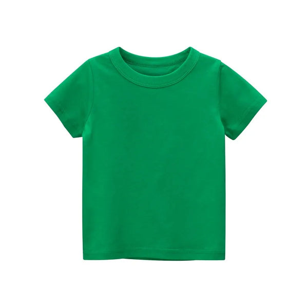 Green plain t-shirt for kids