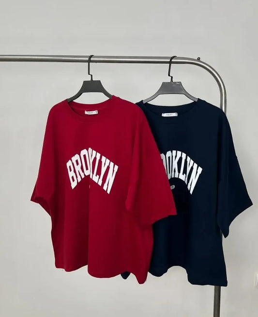Pack of two oversize drop shoulder t-shirts (broklyn - broklyn)